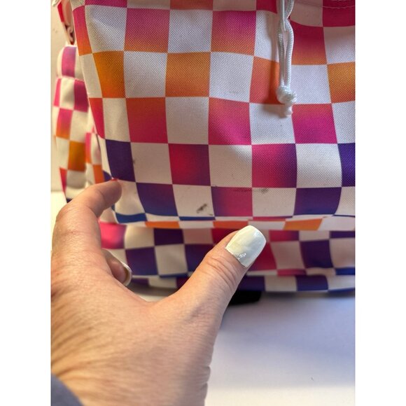 JanSport‎ Rainbow Checkered Backpack / Bookbag (16 inch) - Picture 3 of 7